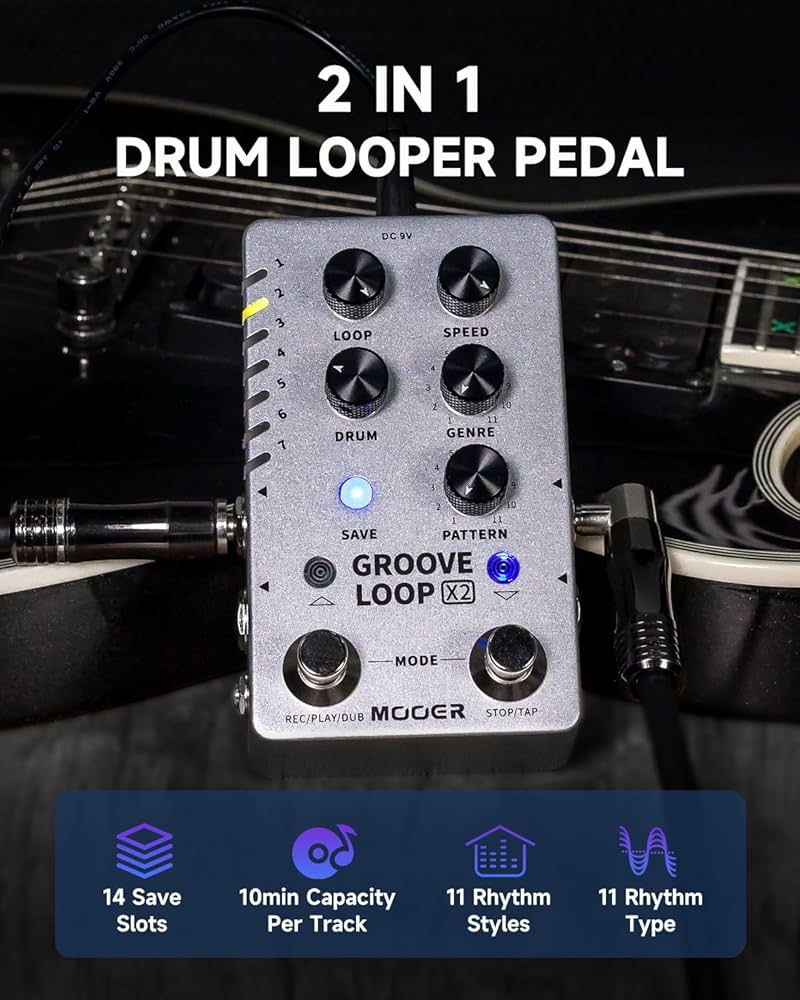 MOOER grooveloop×2 リズム付きルーパー MOOER grooveloop×2 リズム付きルーパー Mooer LOOPER X2
